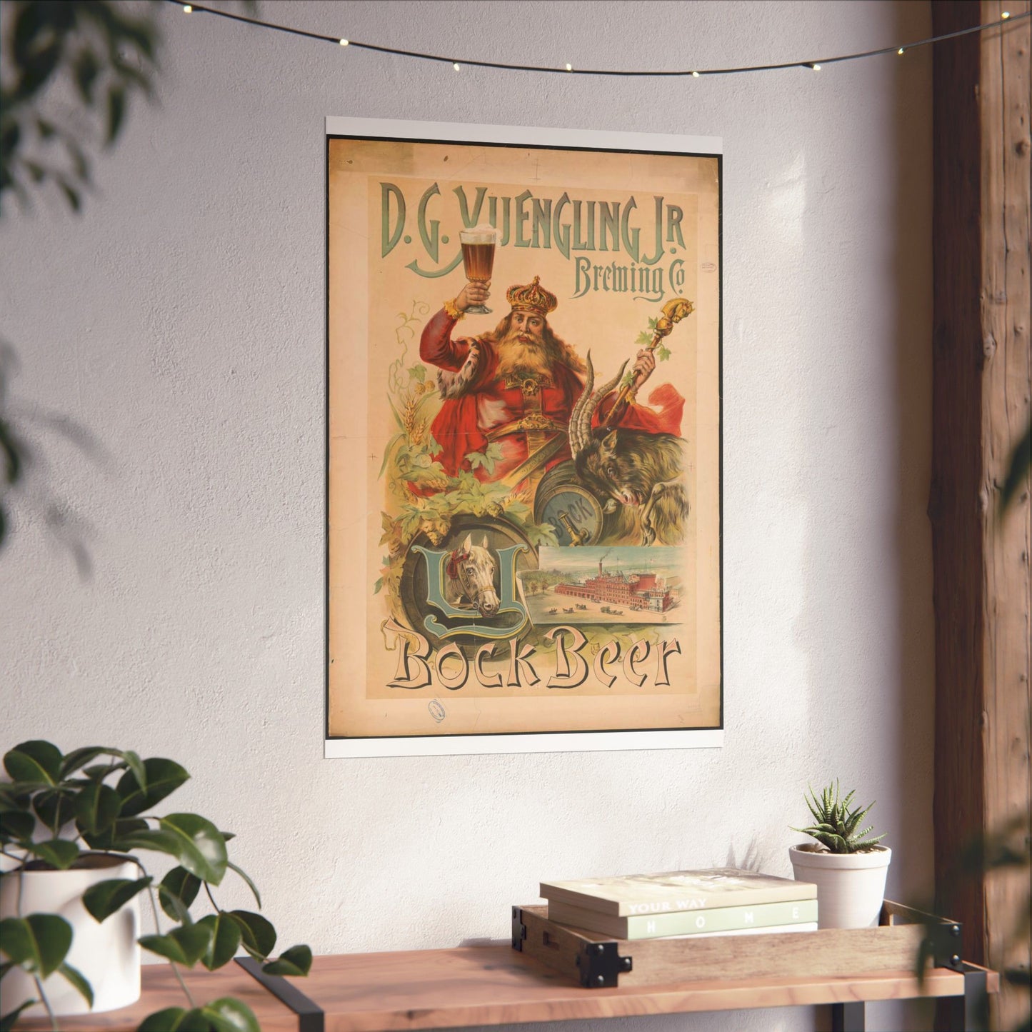 D.G. Yuengling Jr. Brewing Co., bock beer High Quality Matte Wall Art Poster for Home, Office, Classroom