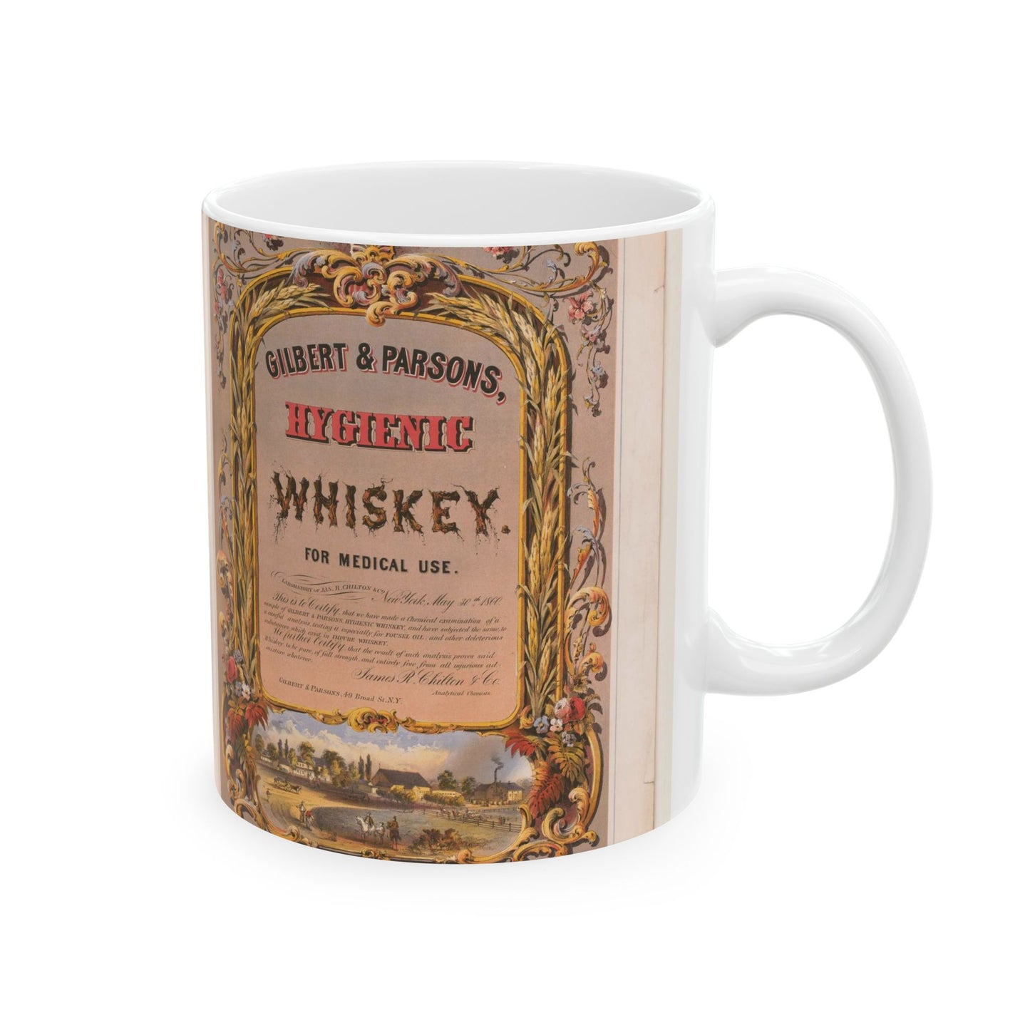 Gilbert & Parsons, hygienic whiskey--for medical use / lith. in colors by Robertson, Seibert & Shearman, N.Y. Beautiful Novelty Ceramic Coffee Mug 11oz