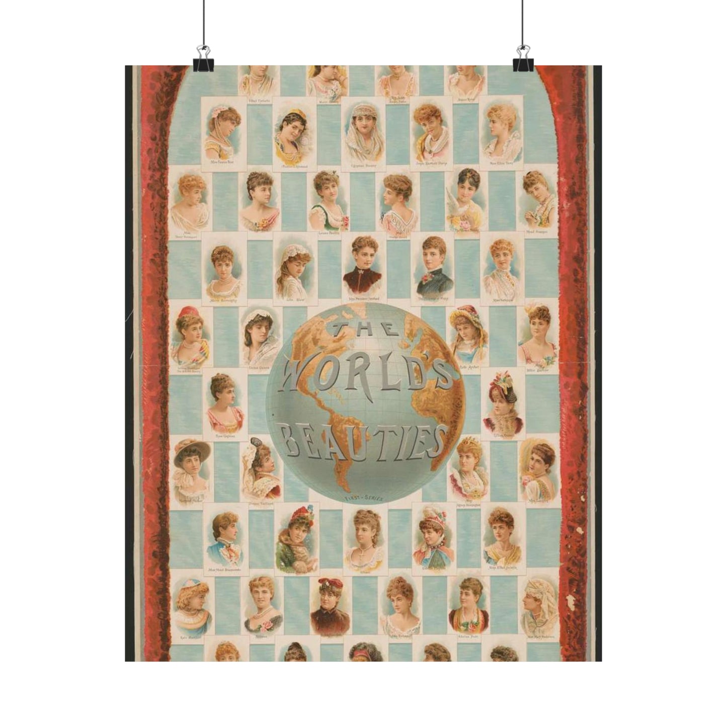 The world's beauties, first-series, Allen & Ginter, manufacturers of cigarettes, Richmond, Virginia High Quality Matte Wall Art Poster for Home, Office, Classroom