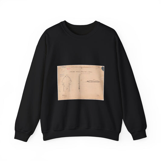 Patent drawing - Drawing of Combined Military Cloak and Mattress Public domain  image Black Heavy Blend Adult Crew Neck SweatShirt