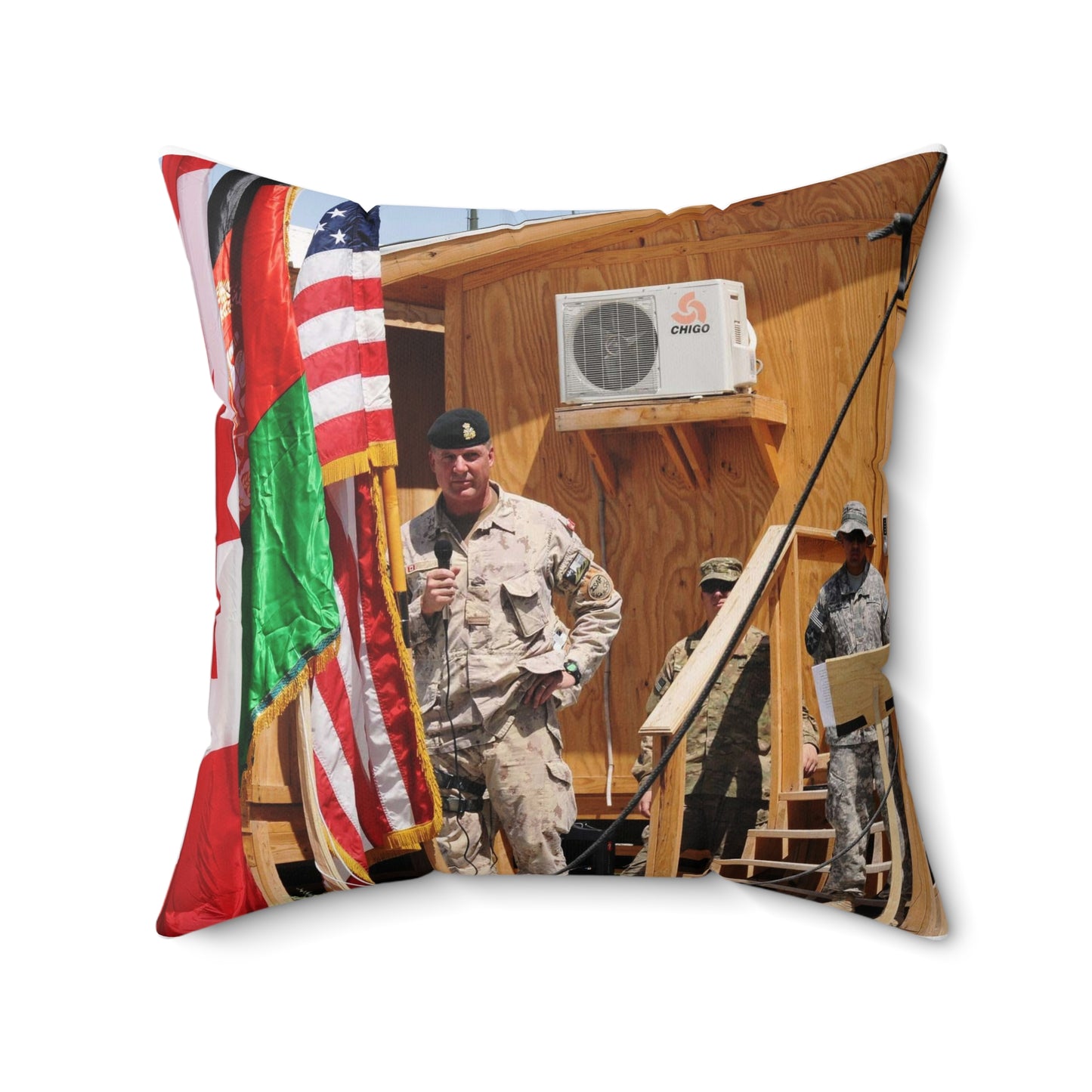 Maj. Gen. Dean J. Milner honors the accomplishments Decorative Accent Square Pillow