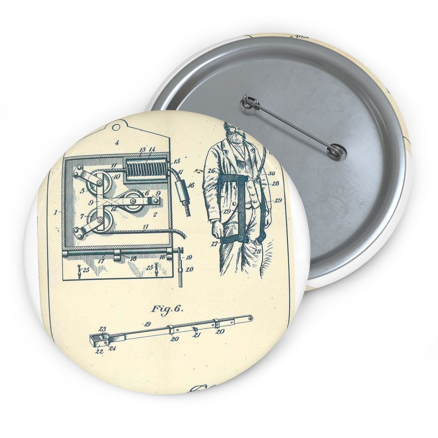 Patent Case File No. 630,902, Fire Escape, Inventor- John Laming - DPLA - 86fd3ca465dbd3fd9720fd06f826af5c (page 14) Pin Buttons with Crisp Design