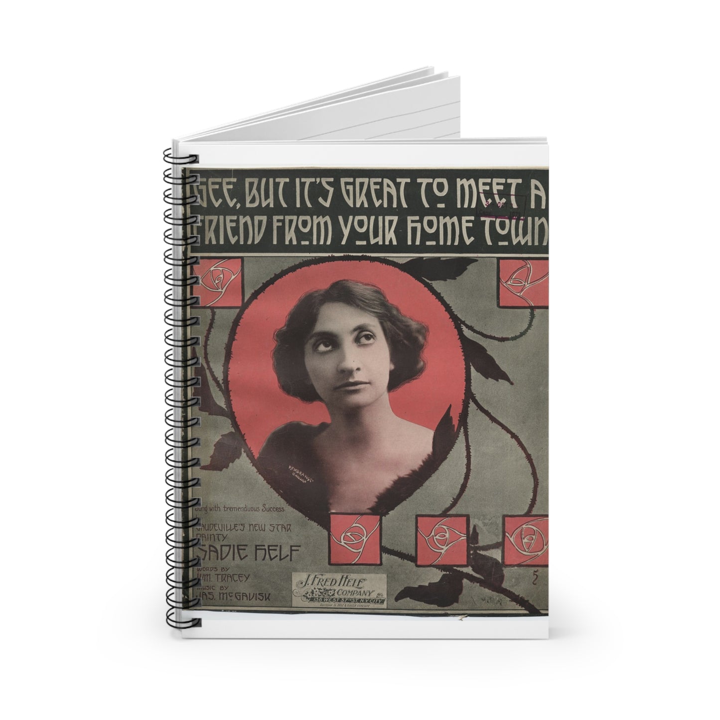 Gee, but it's great to meet a friend from your hom Spiral Bound Ruled Notebook with Printed Cover