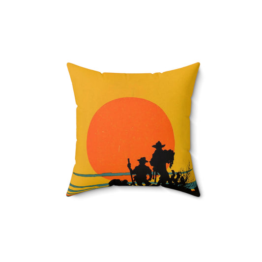 The Three Godfathers - Vintage movie public domain poster Decorative Accent Square Pillow