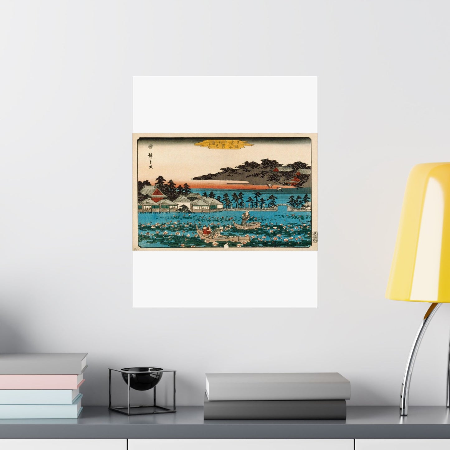 Shinobazu Pond at Ueno LACMA M.71.100.23 High Quality Matte Wall Art Poster for Home, Office, Classroom