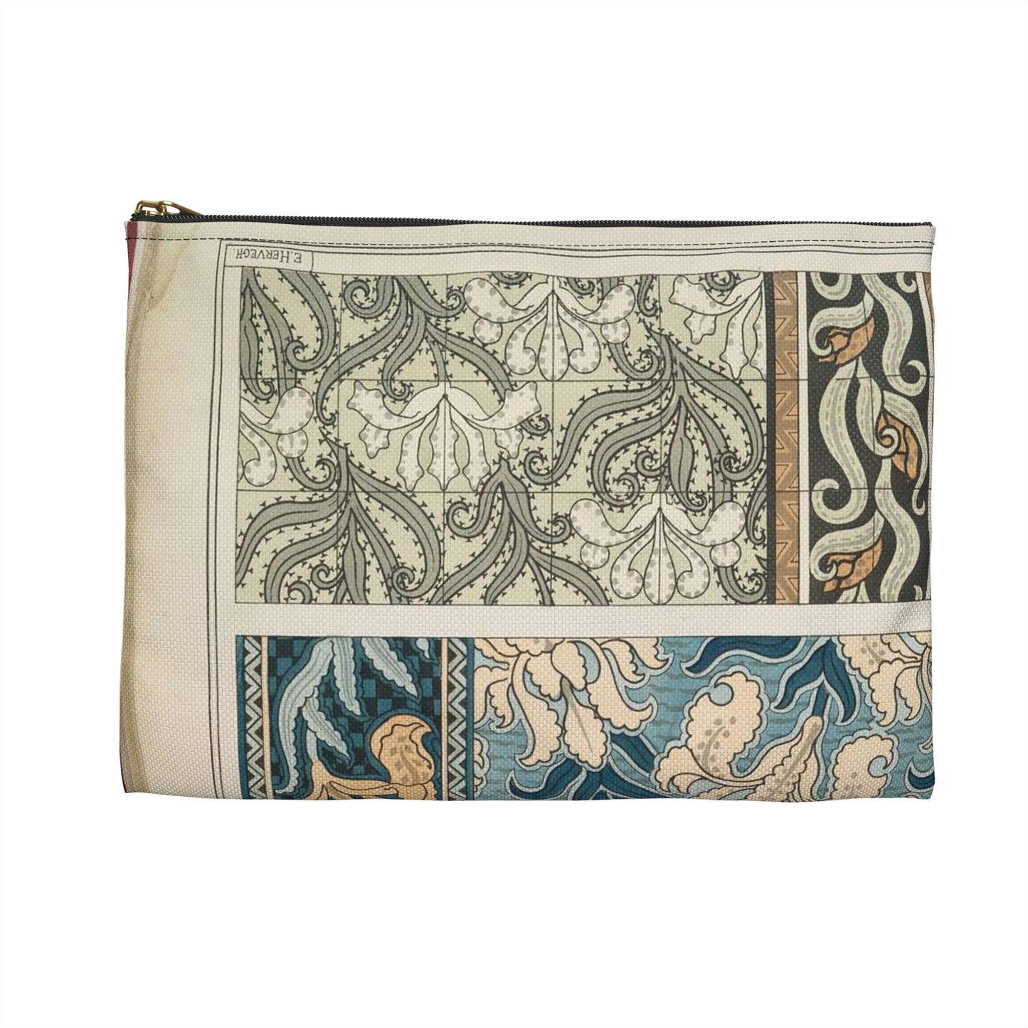 Iris, E. Hervegh. Eugene Grasset, compiler Large Organizer Pouch with Black Zipper