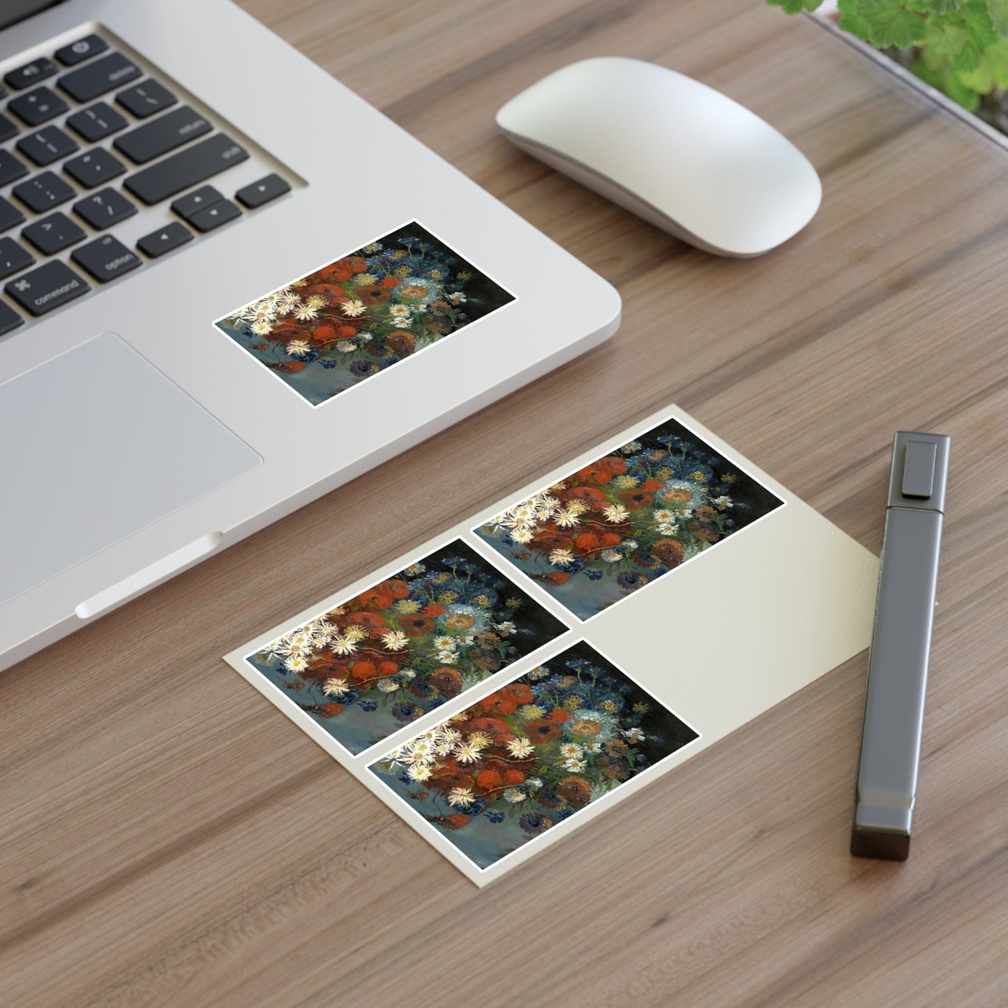 Still life with meadow flowers and roses Van Gogh 1886 Laminated UV Protective Vinyl Stickers