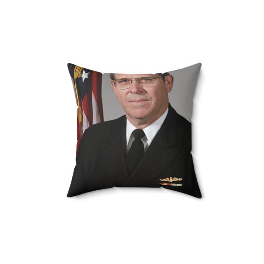 Portrait:  US Navy (USN) Captain (CAPT) Charles A. Hougland (uncovered) Decorative Accent Square Pillow