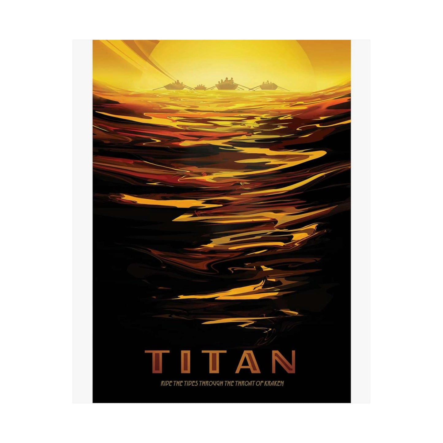 JPL Visions of the Future, Titan High Quality Matte Wall Art Poster for Home, Office, Classroom
