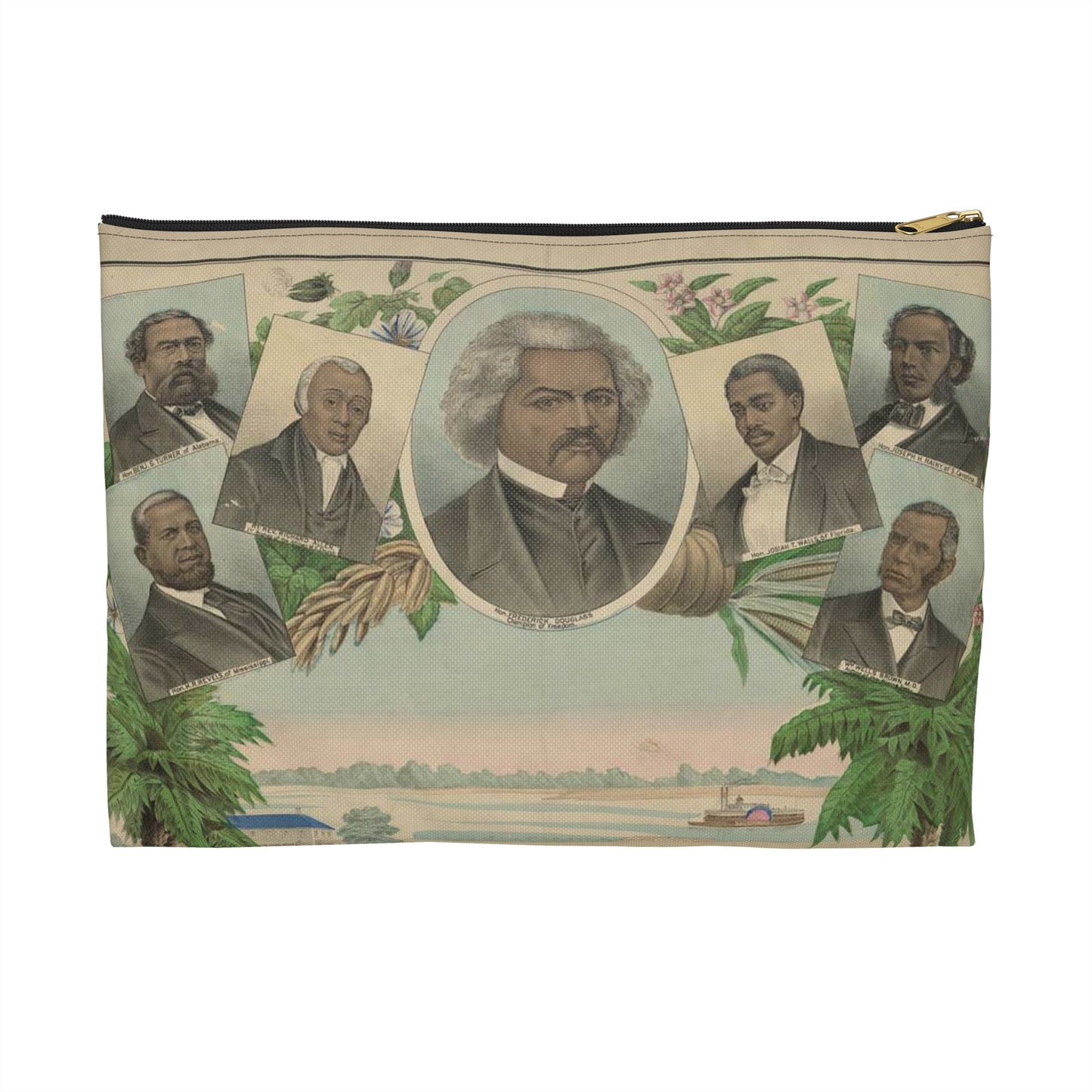 From the plantation to the Senate Large Organizer Pouch with Black Zipper