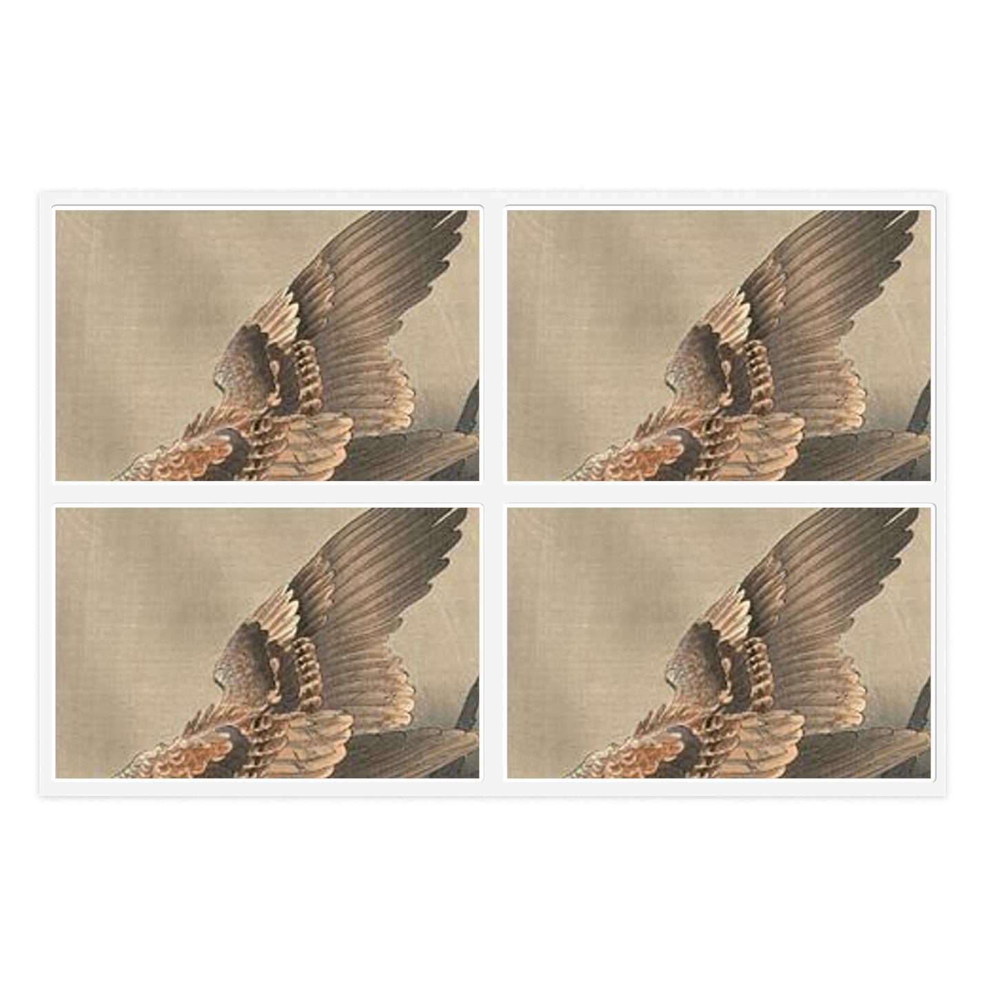 Koson - swooping-eagle, Ohara Koson Laminated UV Protective Vinyl Stickers