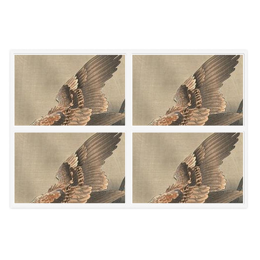 Koson - swooping-eagle, Ohara Koson Laminated UV Protective Vinyl Stickers