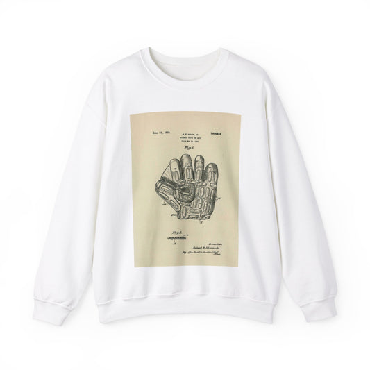 Patent Case File No. 1,496,824, Baseball Gloves and Mitts, Inventor Robert F. Nixon, Jr. - DPLA - c877ba1bb6a83b8db9b12cd02a036de7 (page 12) White Heavy Blend Adult Crew Neck SweatShirt