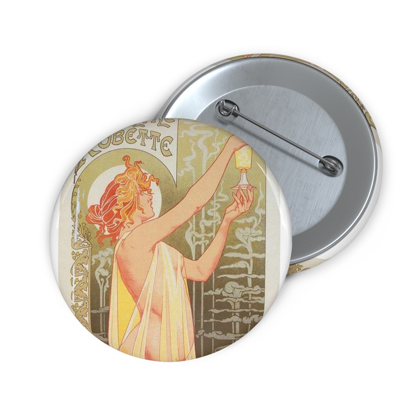 Affiche belge pour l' "Absinthe Robette". Pin Buttons with Crisp Design