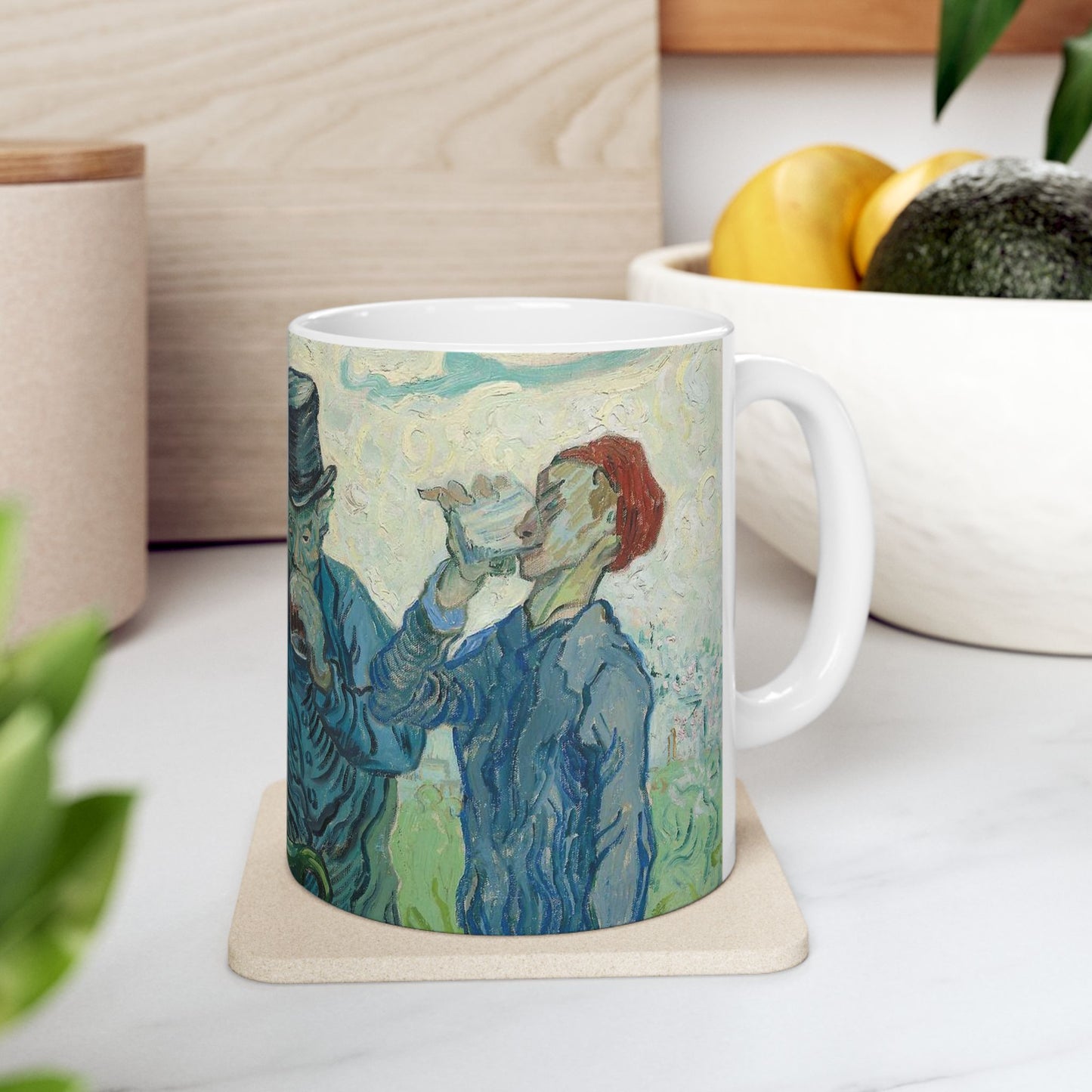 The Drinkers - Public domain dedication, Art Institute of Chicago Beautiful Novelty Ceramic Coffee Mug 11oz