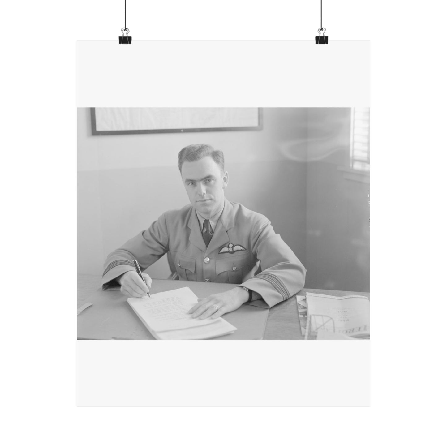 Unidentified Man, about 1940-1944 High Quality Matte Wall Art Poster for Home, Office, Classroom