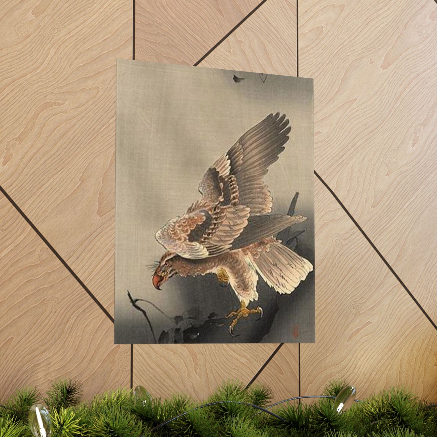 Koson - swooping-eagle, Ohara Koson High Quality Matte Wall Art Poster for Home, Office, Classroom