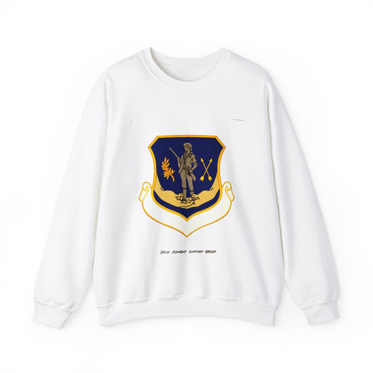 Official emblem for the 351st Combat Support Group White Heavy Blend Adult Crew Neck SweatShirt