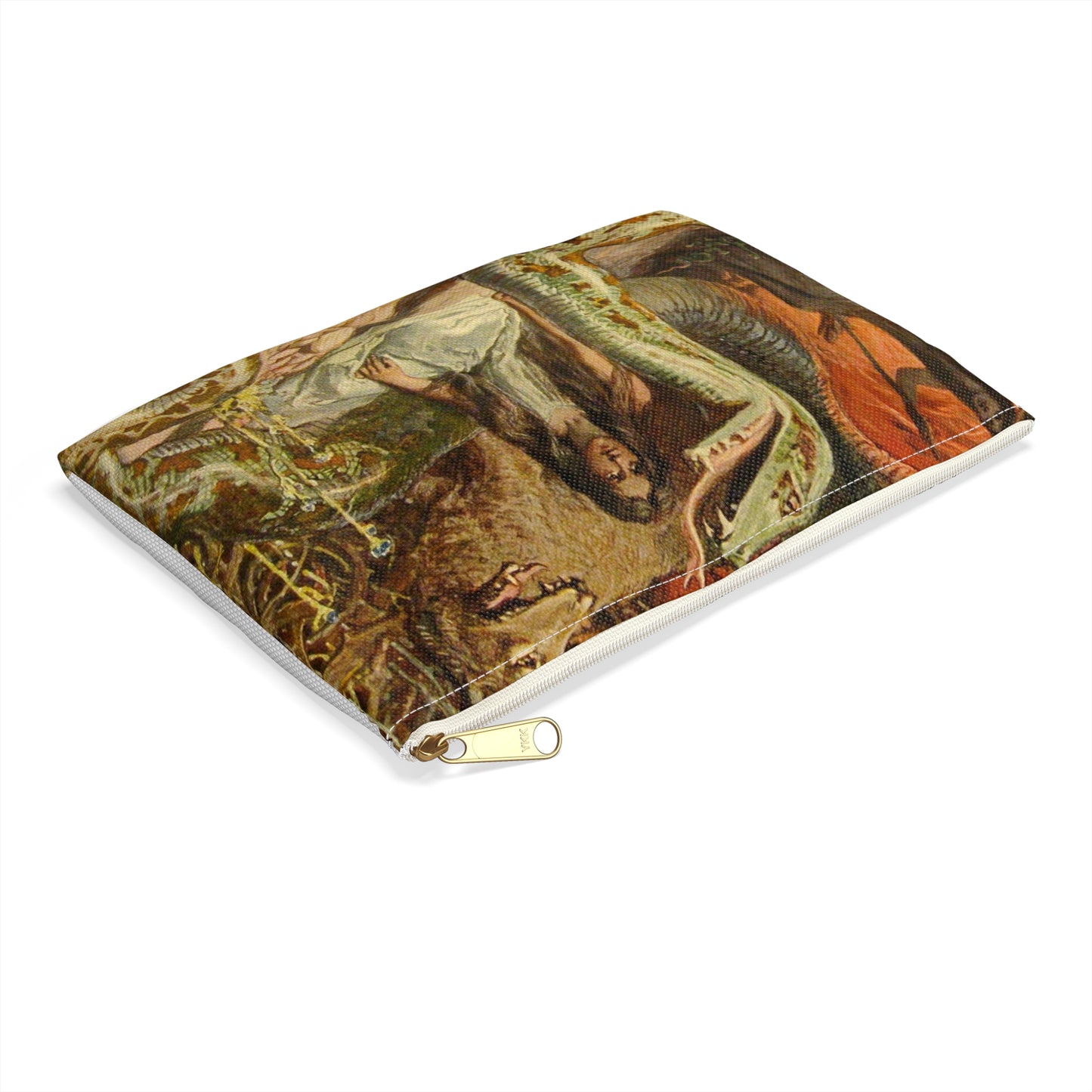 Lokis Gezücht - A painting of a woman sitting in front of a snake Large Organizer Pouch with Black Zipper