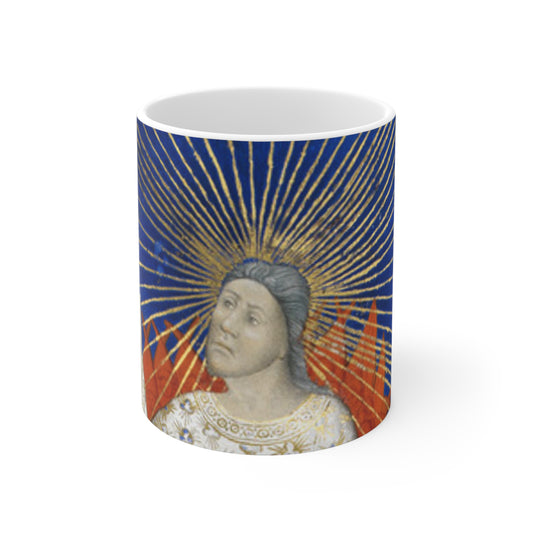 Detail The Creation2 - Bible Historiale (c.1411), vol.1, f.3 - BL Royal MS 19 D III (cropped) Beautiful Novelty Ceramic Coffee Mug 11oz