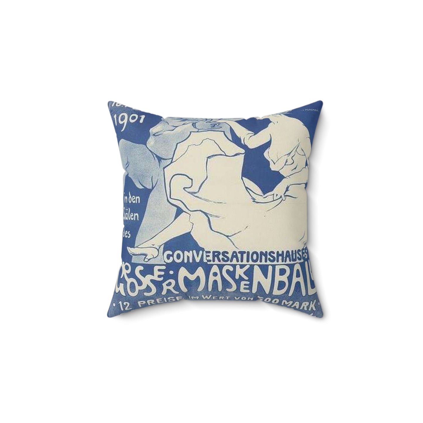 Ivo Puhonny Baden-Baden Conversationshauses Grosser Maskenball Decorative Accent Square Pillow