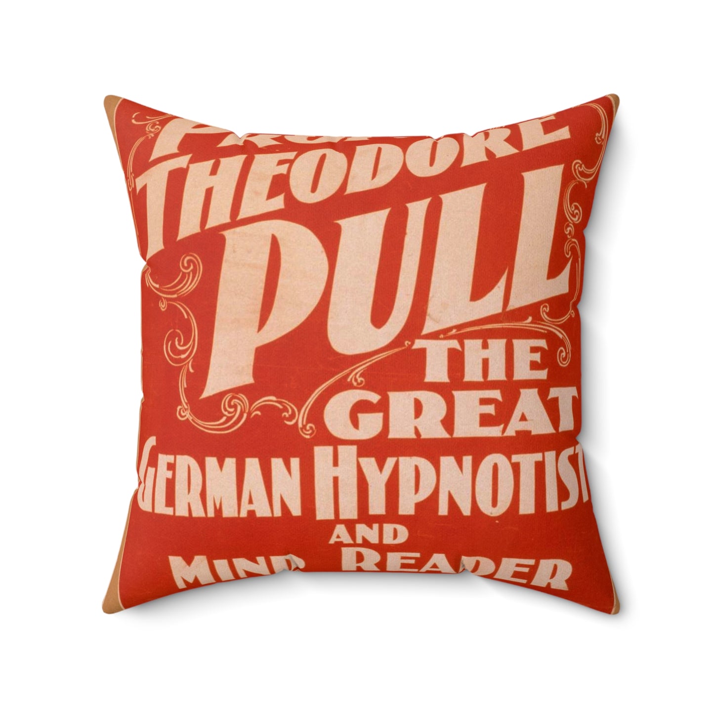 Prof. Theodore Pull, the great German hypnotist and mind reader Decorative Accent Square Pillow