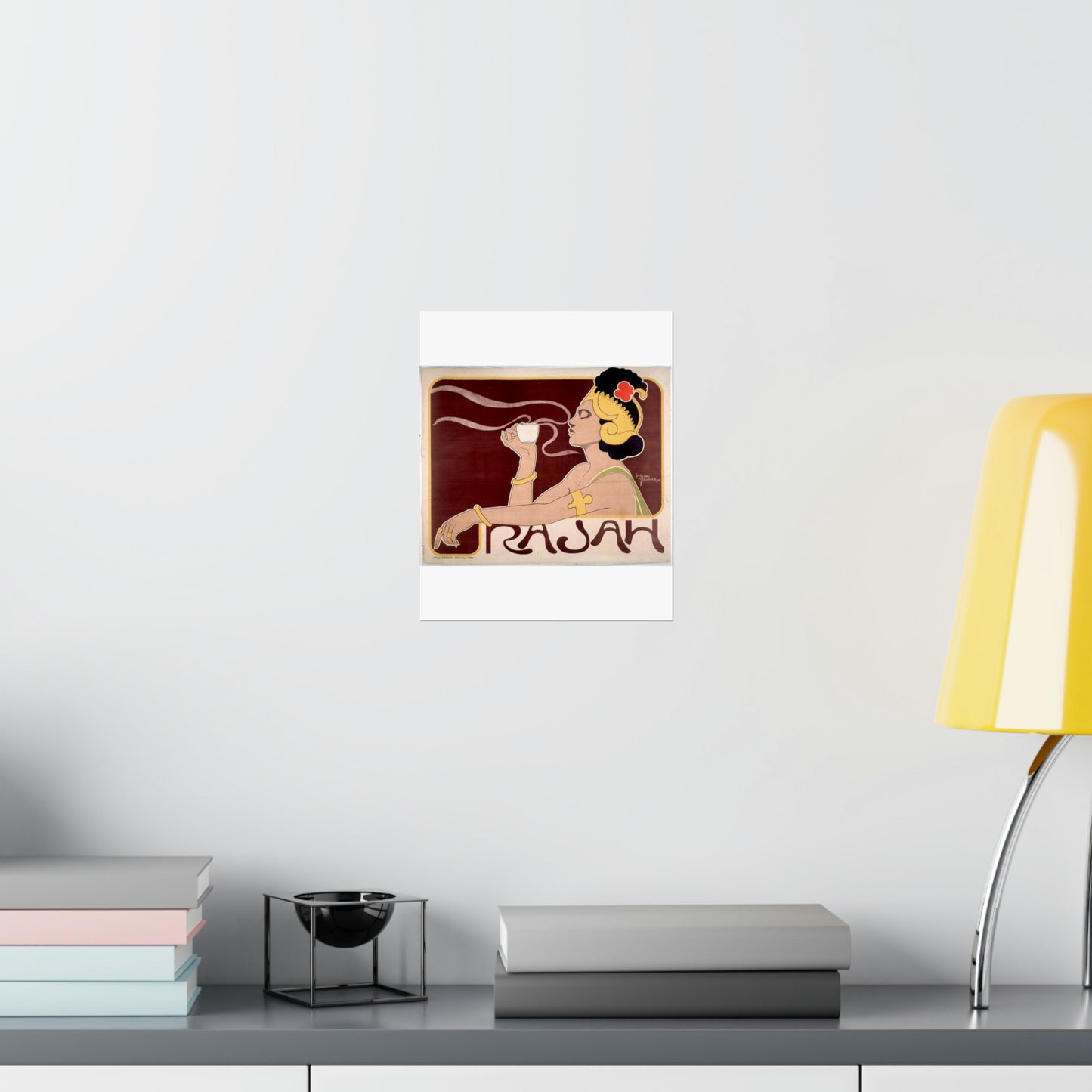Poster - Rajah, Art Nouveau Poster - Public domain lithograph High Quality Matte Wall Art Poster for Home, Office, Classroom