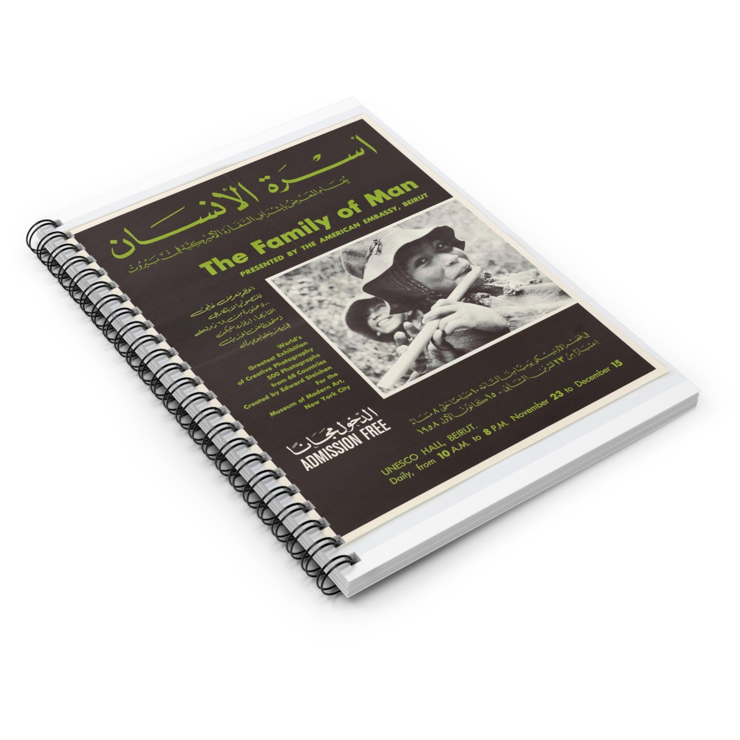 Poster: The Family of Man - Public domain portrait print Spiral Bound Ruled Notebook with Printed Cover