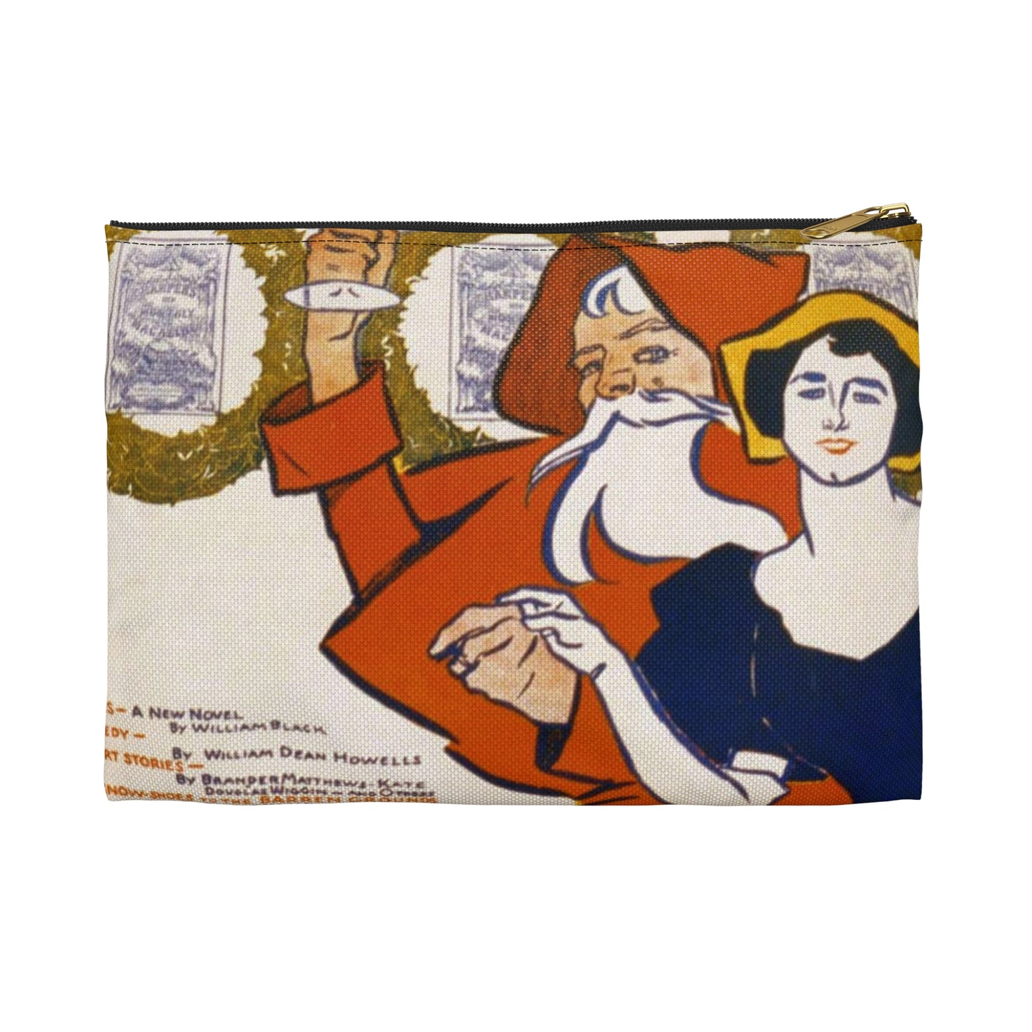Edward Penfield - Harper's [for] Christmas, Art Nouveau Poster Large Organizer Pouch with Black Zipper
