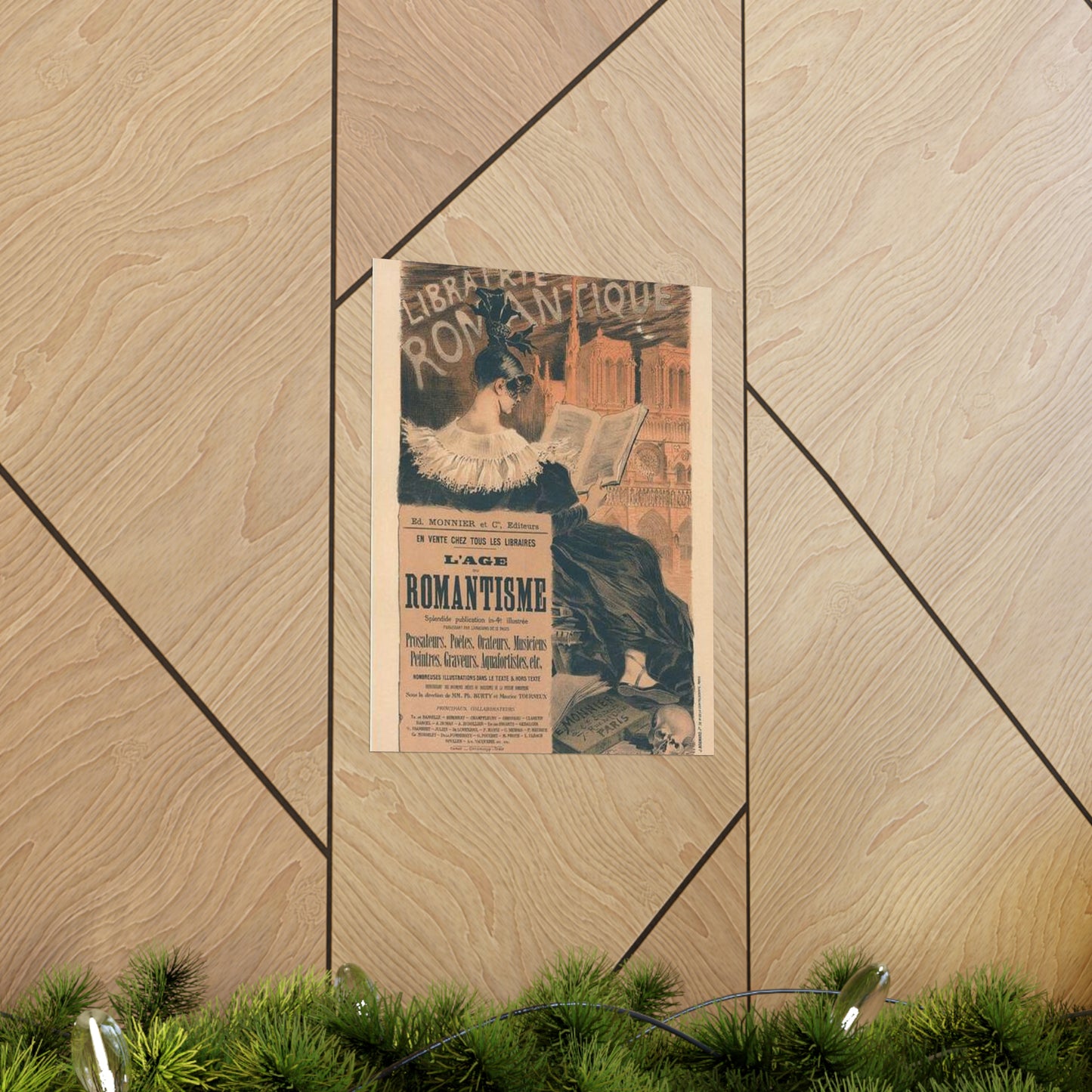 Affiche pour la "Librairie Romantique". High Quality Matte Wall Art Poster for Home, Office, Classroom