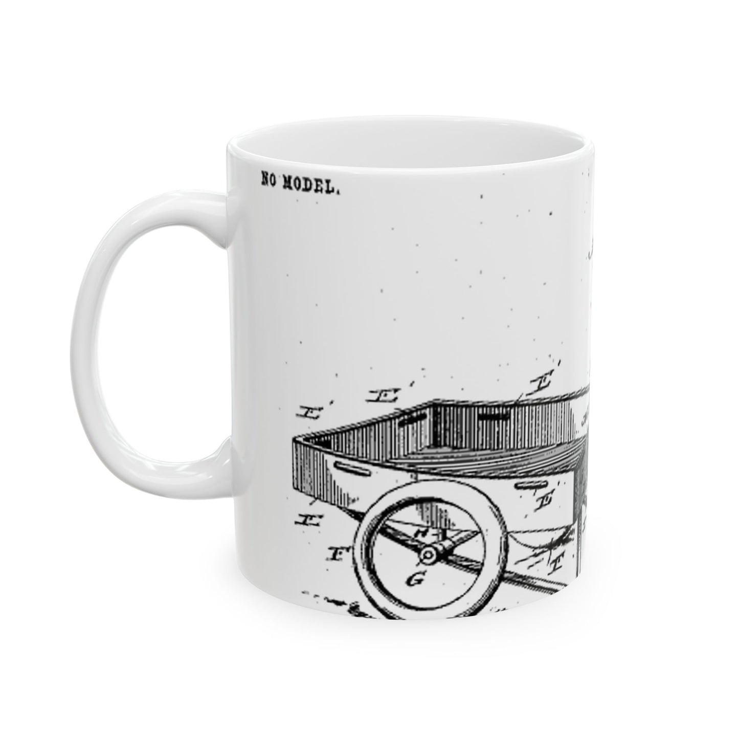 Patent Drawing of Engine - Bicycle Trailer Patent (1903) Public domain  image Beautiful Novelty Ceramic Coffee Mug 11oz