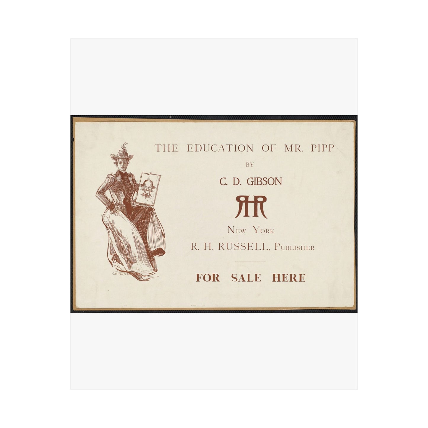 The education of Mr. Pipp by C. D. Gibson High Quality Matte Wall Art Poster for Home, Office, Classroom