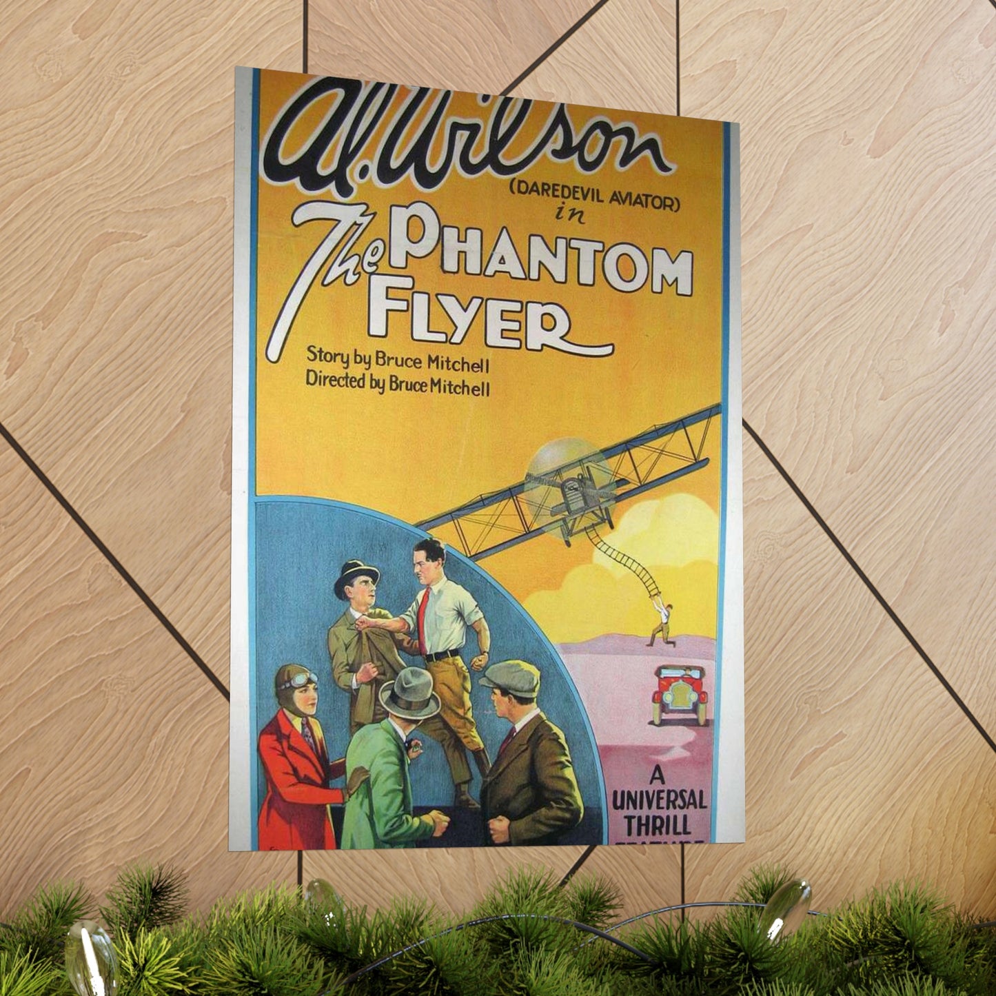 Phantom Flyer 1928 - Art Deco public domain image High Quality Matte Wall Art Poster for Home, Office, Classroom