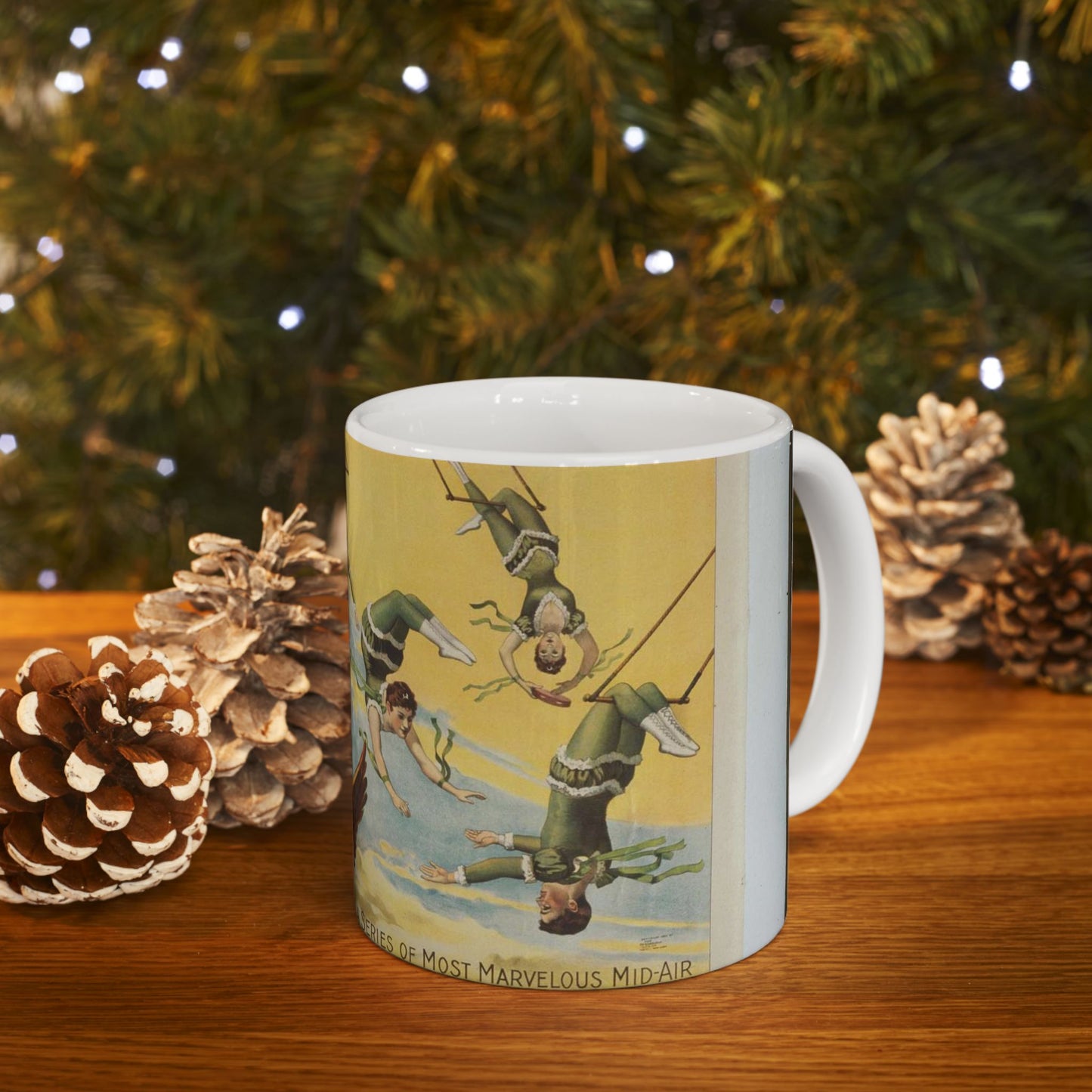 The Barnum & Bailey greatest show on earth, the world's grandest, largest, best, amusement institution. The Flying Dillons in a series of most marvelous mid-air feats and startling performances Beautiful Novelty Ceramic Coffee Mug 11oz