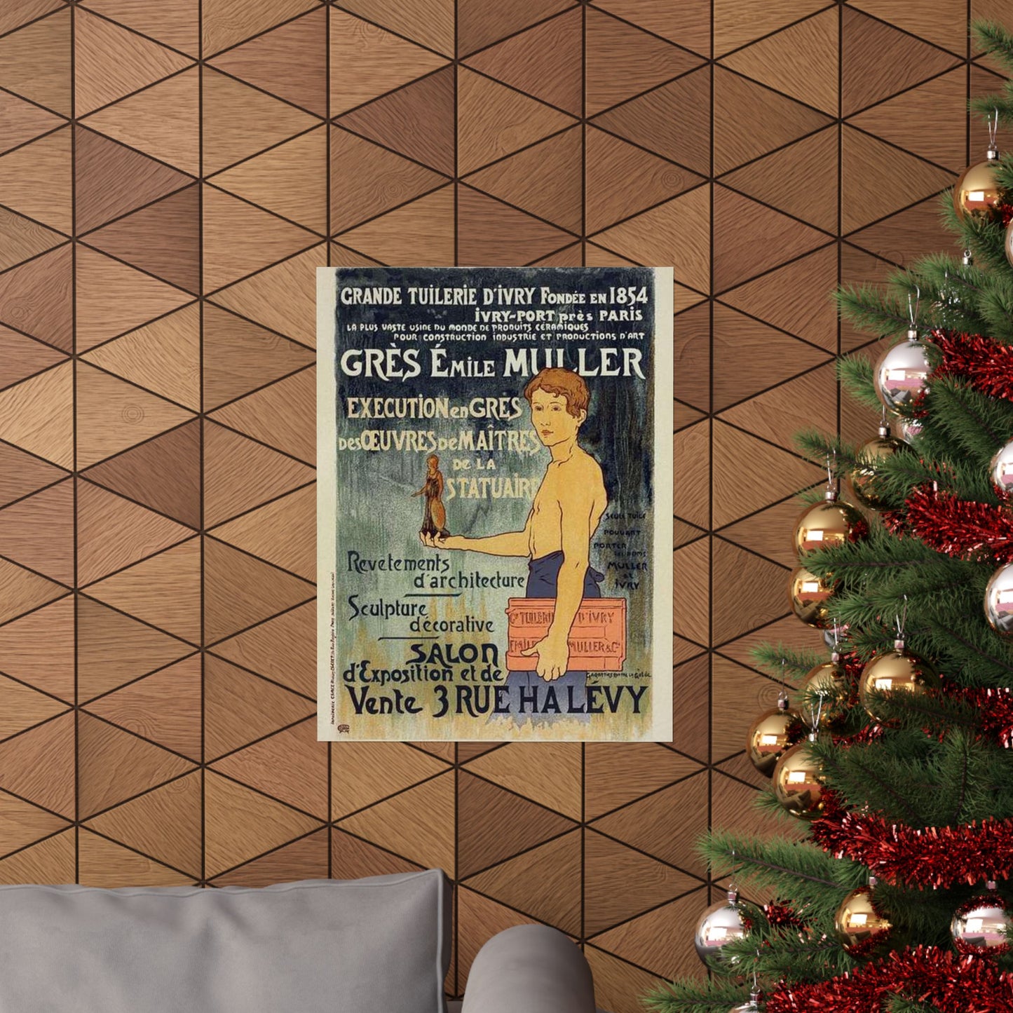 Affiche pour la "Grande Tuilerie d'Ivry" (Usine Émile Muller). High Quality Matte Wall Art Poster for Home, Office, Classroom
