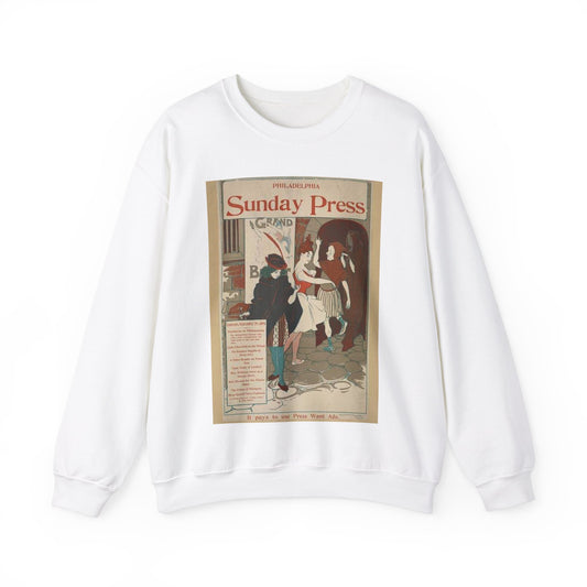 Philadelphia Sunday press. September 29, 1895. White Heavy Blend Adult Crew Neck SweatShirt
