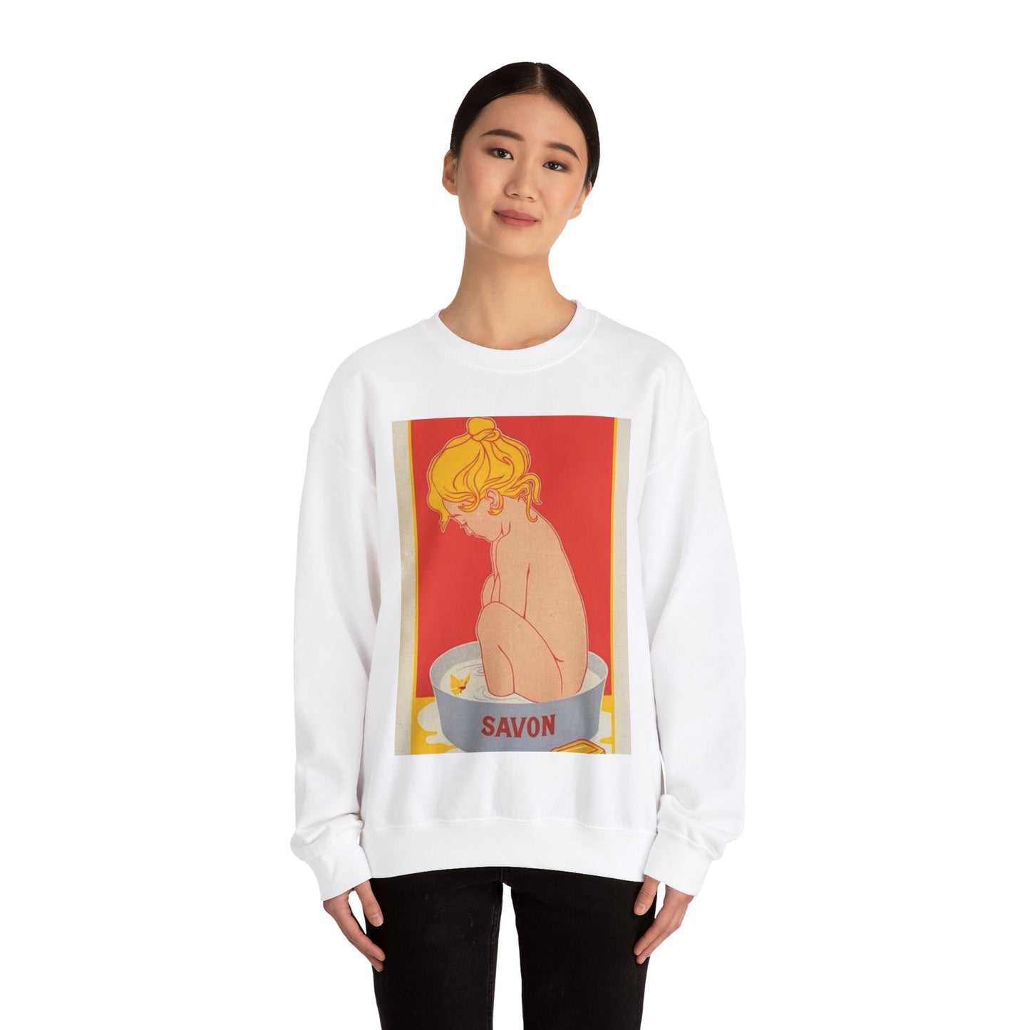 Affiche belge pour le "Savon Starlight". White Heavy Blend Adult Crew Neck SweatShirt