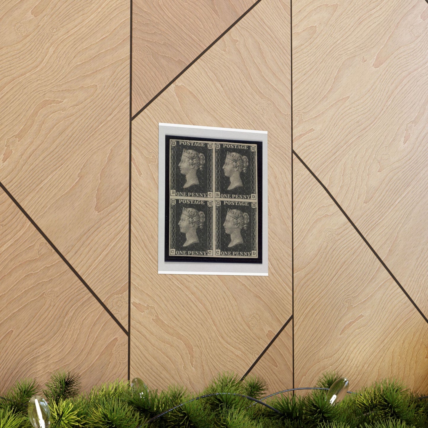 "Penny Black" postage stamps - postal stamp High Quality Matte Wall Art Poster for Home, Office, Classroom