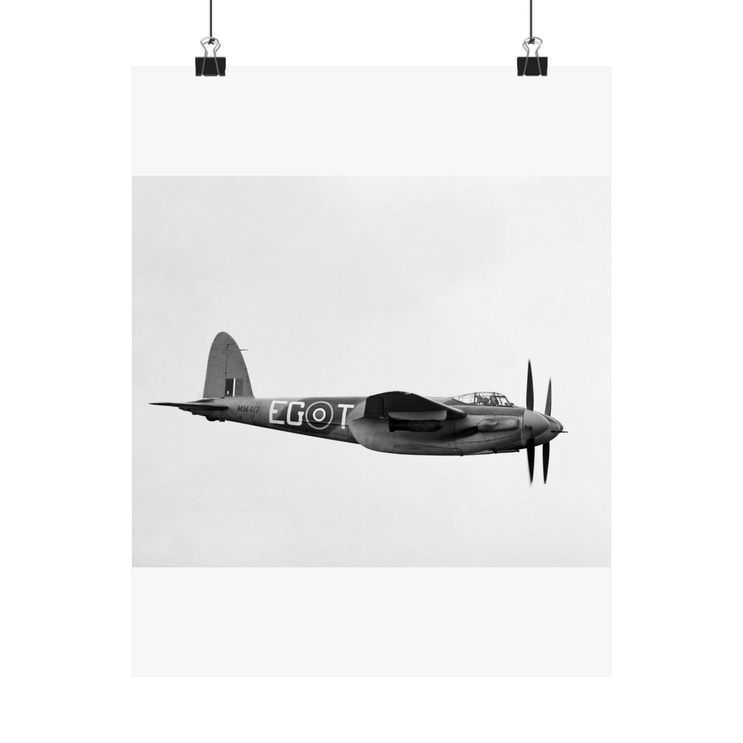 De Havilland Mosquito FB Mk VI of No. 487 Squadron RNZAF based at Hunsdon, Hertfordshire, 28 February 1944. CH12415 High Quality Matte Wall Art Poster for Home, Office, Classroom