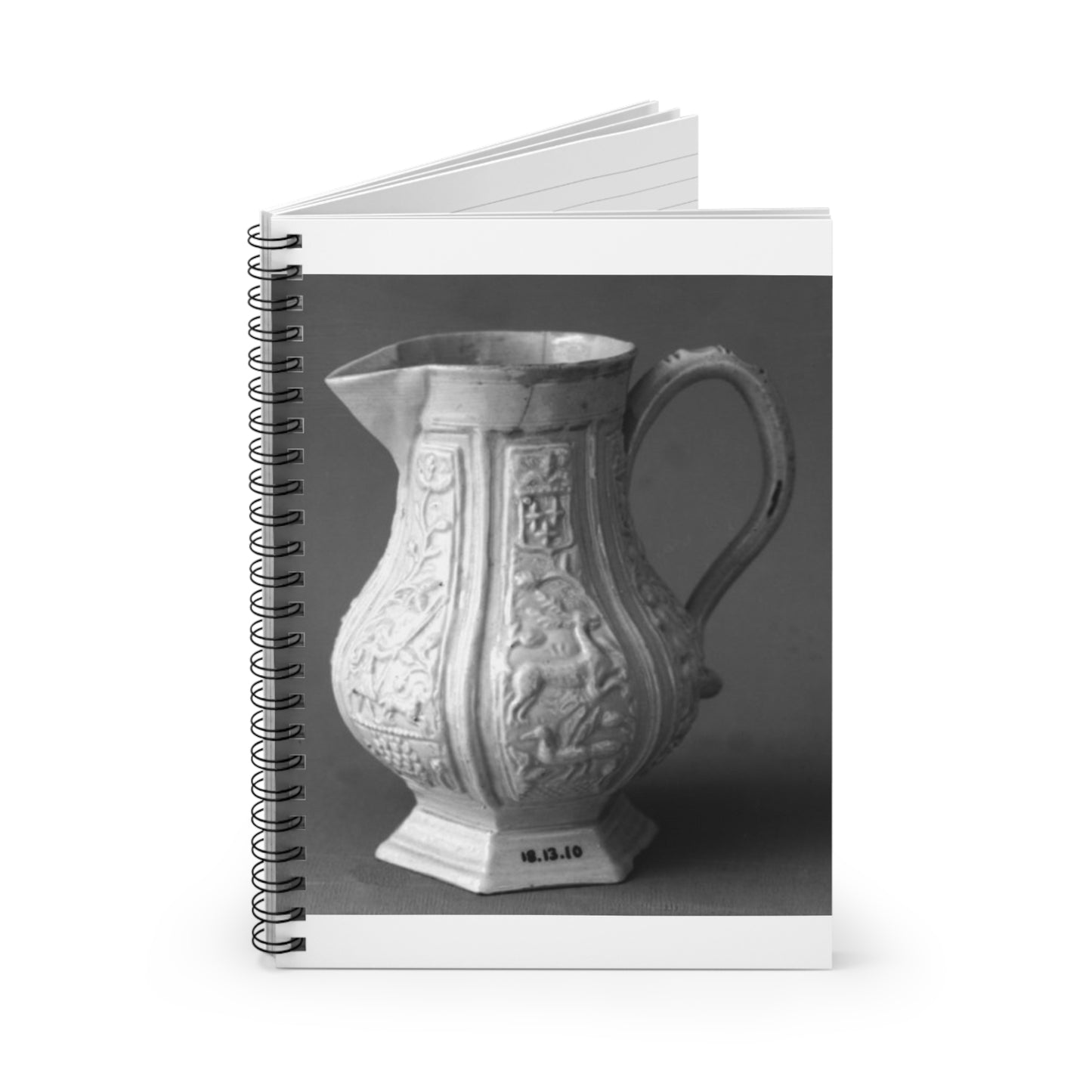 Hot milk jug - Public domain dedication museum photo Spiral Bound Ruled Notebook with Printed Cover