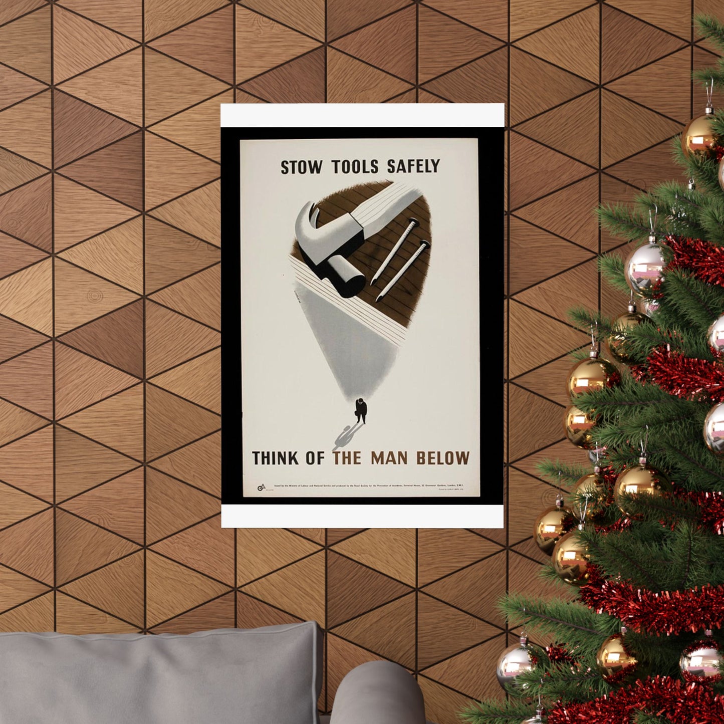 Stow Tools Safely Tom Eckersley High Quality Matte Wall Art Poster for Home, Office, Classroom