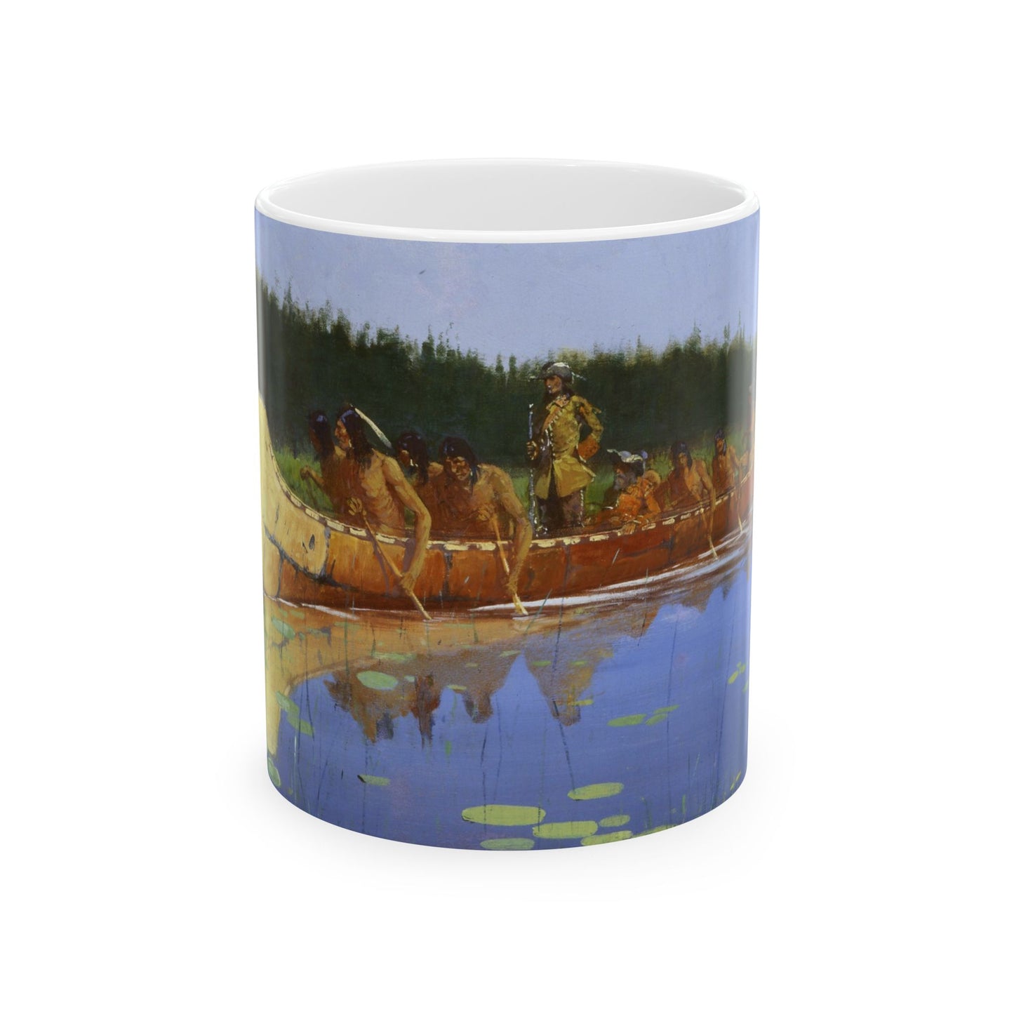 Frederic Remington - Radisson and Groseilliers - Ceramic Mug, (11oz, 15oz)