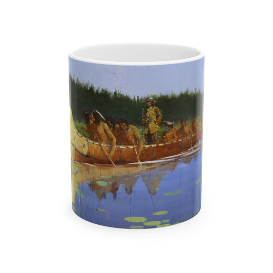 Frederic Remington - Radisson and Groseilliers - Ceramic Mug, (11oz, 15oz)