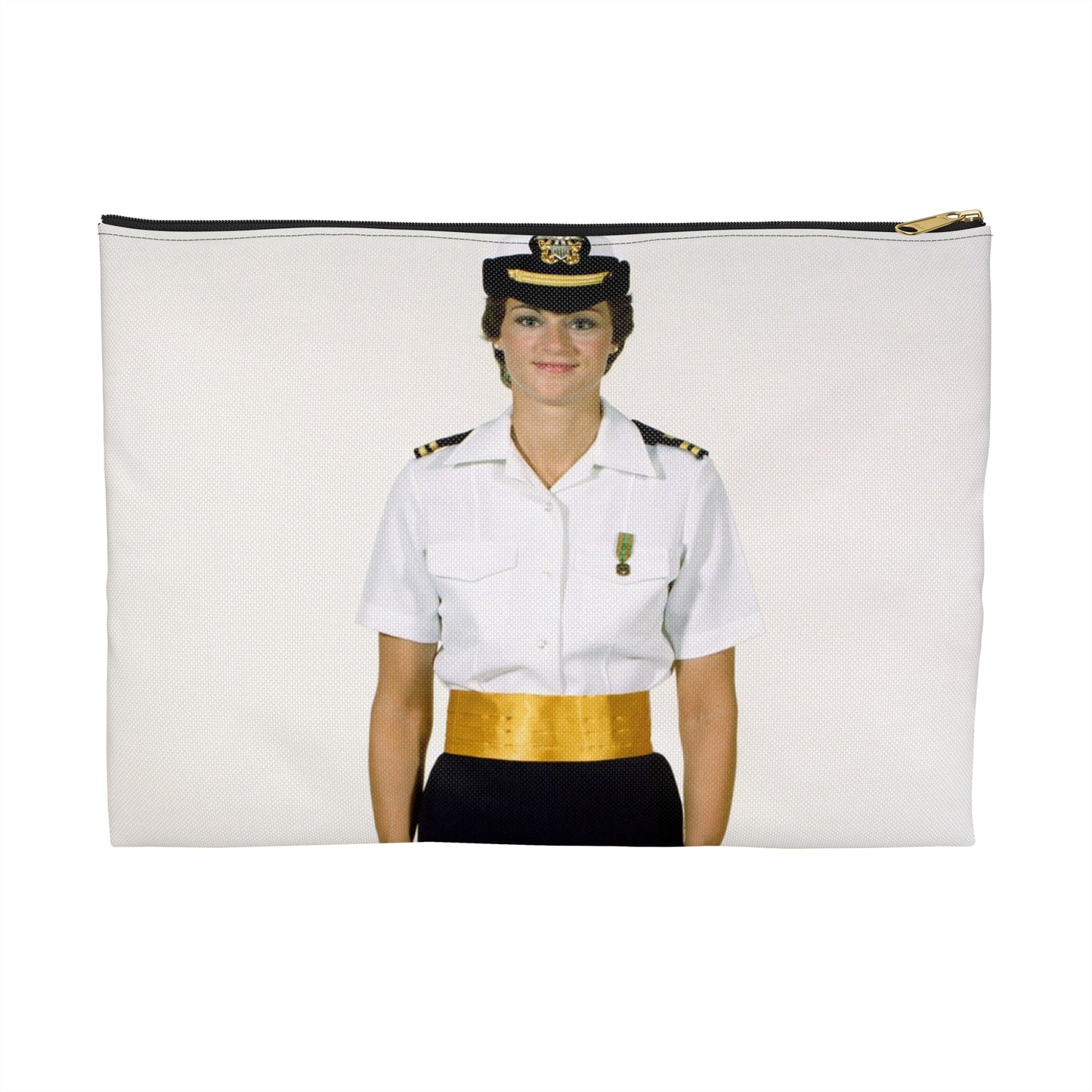 Uniform: Tropical dinner dress blue, female Navy officers Large Organizer Pouch with Black Zipper