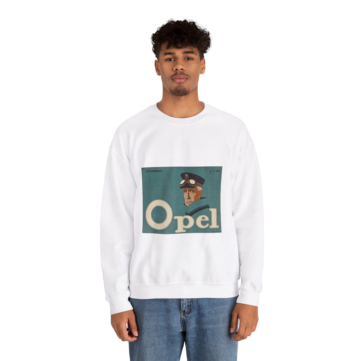 Hans Rudi Erdt (1883-1918) - Opel White Heavy Blend Adult Crew Neck SweatShirt