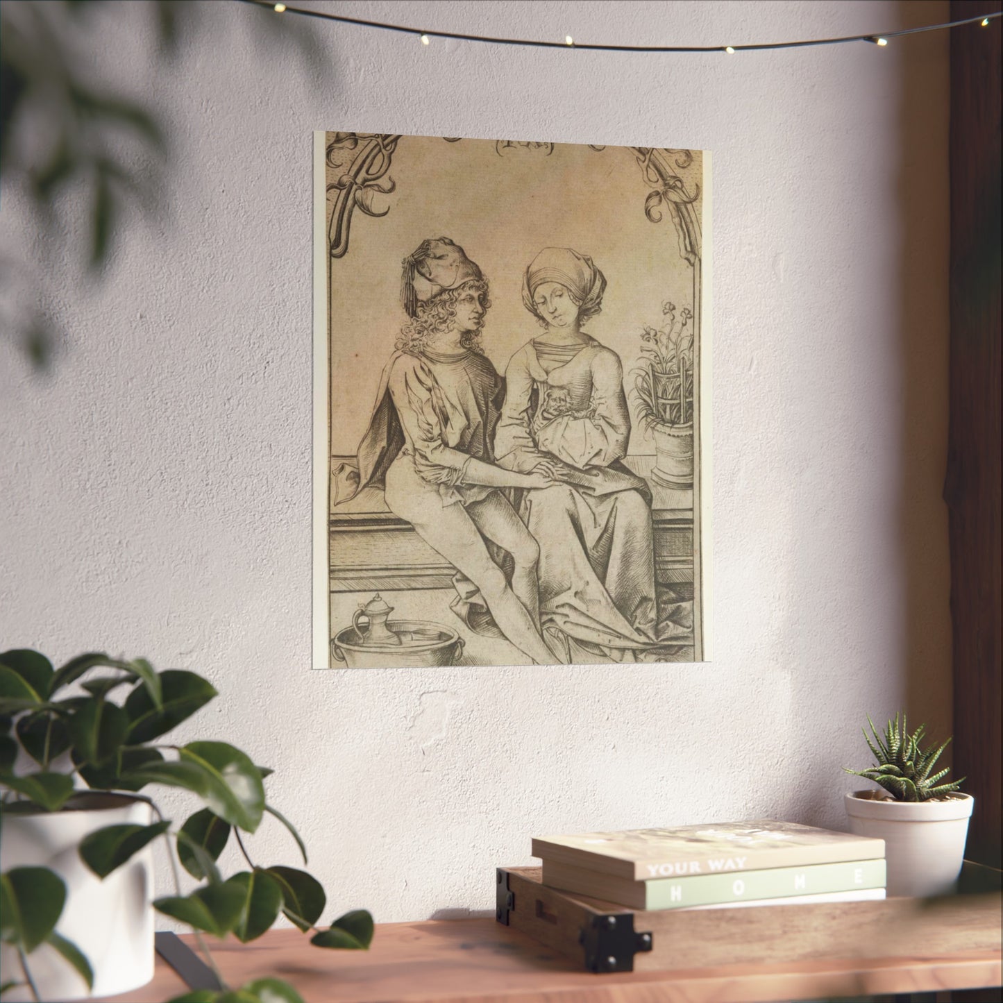 The Lovers, Israhel van Meckenem, Israhel van Meckenem High Quality Matte Wall Art Poster for Home, Office, Classroom