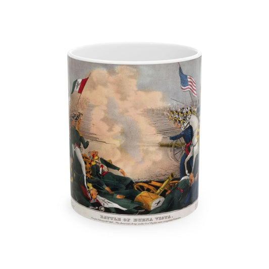 Battle of Buena Vista--Fought February 23d, 1847--The American Army under Genl. Taylor were completely victorious / lith. & pub. by J. Bailie (sic), N. York. Beautiful Novelty Ceramic Coffee Mug 11oz