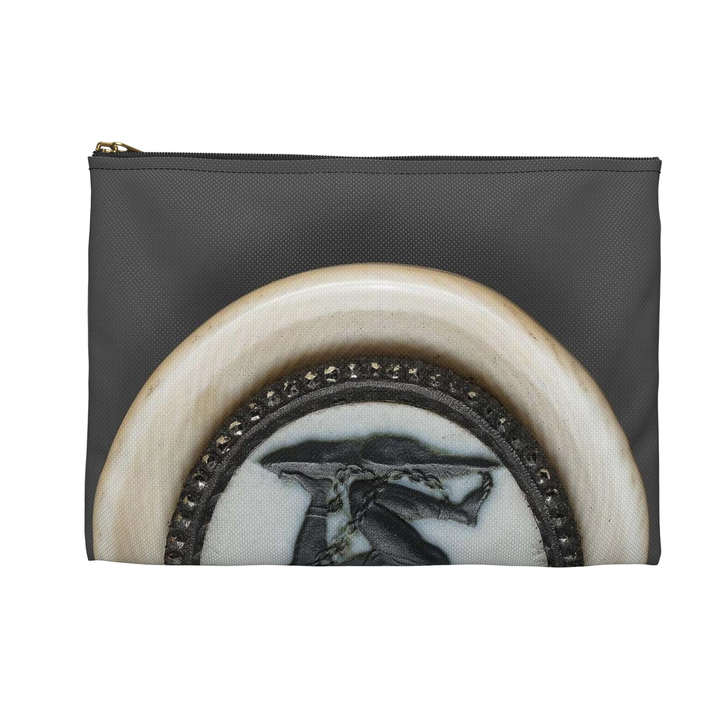 Anti-Slavery Medallion, Wedgwood porcelain manufactory, England Large Organizer Pouch with Black Zipper