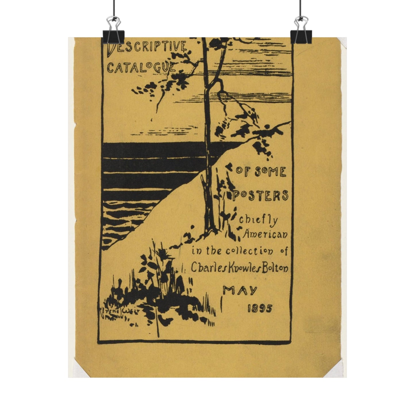 Descriptive catalogue of some posters chiefly American in the collection of Charles Knowles Bolton, May 1895 High Quality Matte Wall Art Poster for Home, Office, Classroom
