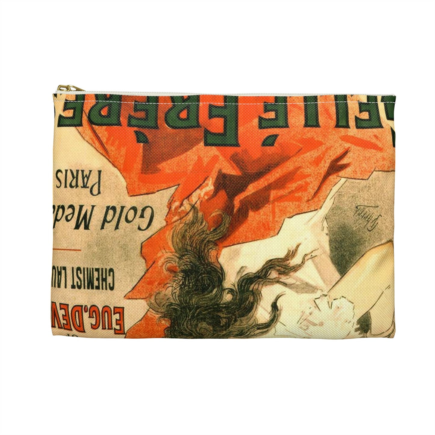 Glycerine tooth paste - Gellé Frères perfumers 6, Avenue de l'Opéra, 6, Paris Large Organizer Pouch with Black Zipper